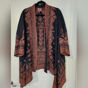 Johnny Was Embroidered Jacket Geometric Pattern